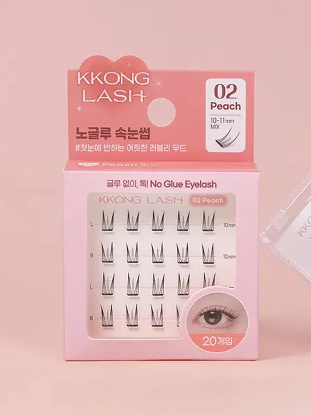 KKONGLASH No Glue Lashes #2 Peach