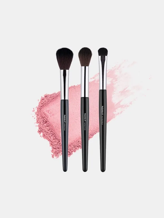 Palette17 Blusher Highlighter Brush Set (3 pieces)